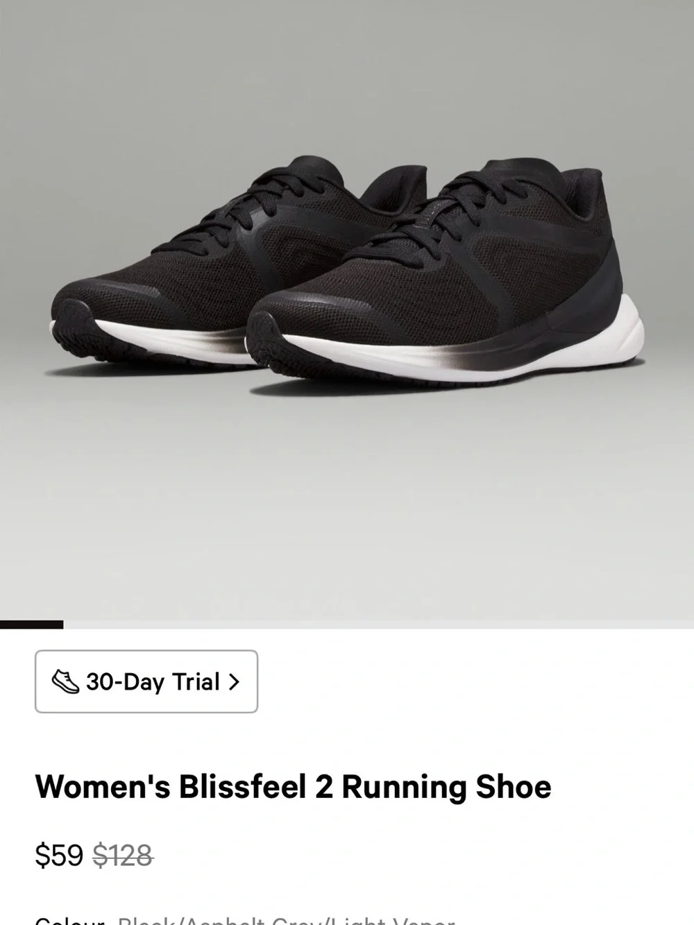lululemon athletica Women's Blissfeel 2 Running Shoes - Black/White